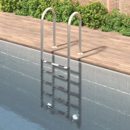 FRCOUR Pool Ladder 54x38x211 cm 304 Stainless Steel
