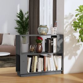 Book Cabinet/Room Divider Grey 80x25x70 cm Solid Wood Pine