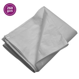 Tarpaulin 260 g/m2 8x10 m Grey HDPE