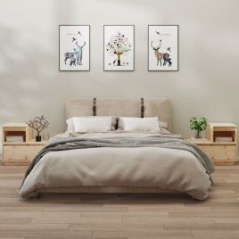 Bedside Cabinets 2 Pieces 60x34x51 cm Solid Wood Pine