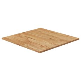 Square Table Top Light Brown 70x70x1.5cm Treated Solid Wood Oak