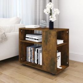 Side Table Smoked Oak 70x35x55 cm Engineered Wood
