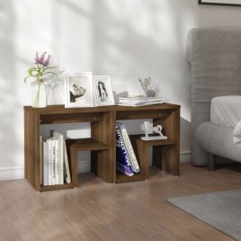 Bed Cabinets 2 pcs Brown Oak 40x30x40cm Engineered Wood
