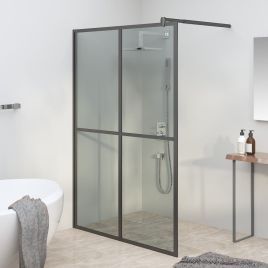 Walk-in Shower Screen 140x195 cm Dark Tempered Glass