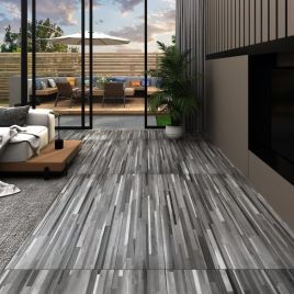 Self-adhesive PVC Flooring Planks 2.51 m2 2 mm Striped Grey