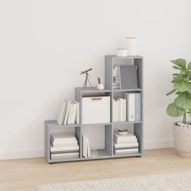 Staircase Bookcase Grey Sonoma 107 cm Engineered Wood