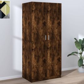 Wardrobe Smoked Oak 80x50x180cm Engineered Wood