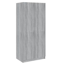 Wardrobe Grey Sonoma 80x50x180cm Engineered Wood