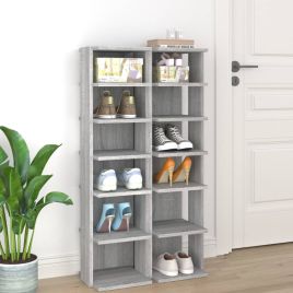Shoe Racks 2 pcs Grey Sonoma 27.5x27x102 cm Engineered Wood