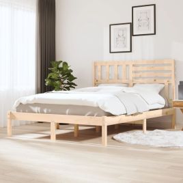 Bed Frame Solid Wood Pine 140x200 cm