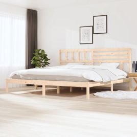 Bed Frame Solid Wood Pine 200x200 cm