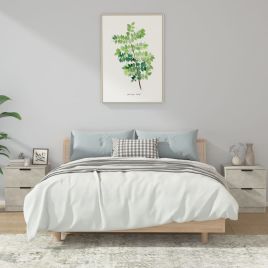 Bedside Cabinets 2 pcs Concrete Grey Engineered Wood - Geile