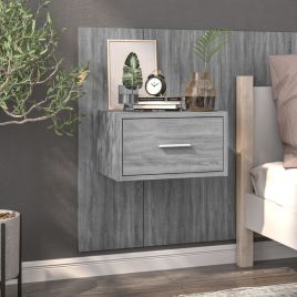 Wall Mounted Bedside Cabinet Grey Sonoma - Feyre