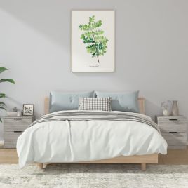 Bedside Cabinets 2 Pieces Grey Sonoma Engineered Wood