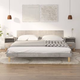 Bedside Cabinets 2 pcs Concrete Grey 40x35x47cm