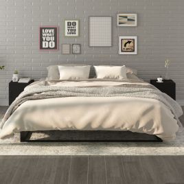 Bedside Cabinets 2 pcs Black 40x40x66cm Engineered Wood - Jet