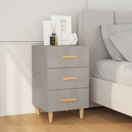 Bedside Cabinet Concrete Grey 40x40x66cm Engineered Wood - Urban