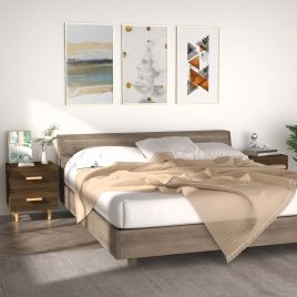 Bed Cabinets 2 pcs Brown Oak 40x35x47.5cm