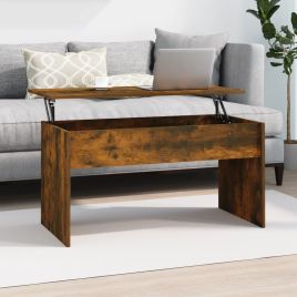 Coffee Table Smoked Oak 102x50.5x52.5 cm Engineered Wood
