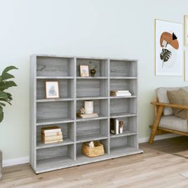 CD Cabinet Grey Sonoma 102x23x89.5 cm Engineered Wood