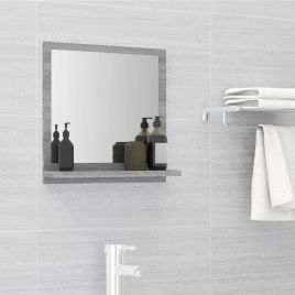 Grey Sonoma Bathroom Mirror 40x10 - Engineered Wood