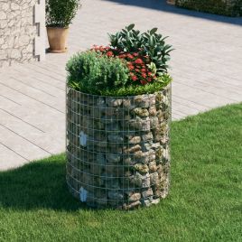 Circular Gabion Pole Galvanised Steel Ã˜100x100 cm