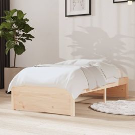 Bed Frame Solid Wood 75x190 cm Small Single
