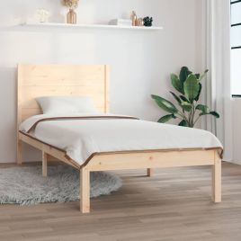 Bed Frame Solid Wood 90x190 cm Single