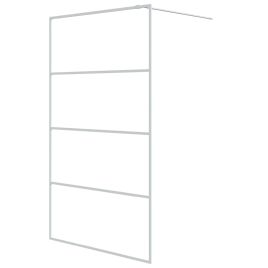 Walk-in Shower Wall White 115x195 cm Clear ESG Glass