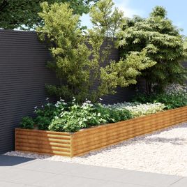 Garden Raised Bed 579x100x36 cm Corten Steel