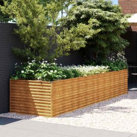 CHLCOVE Garden Raised Bed 386x100x69 cm Corten Steel