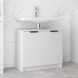 Bathroom Cabinet White 64.5x33.5x59 cm Engineered Wood