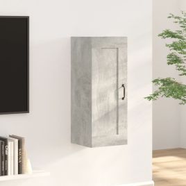 Hanging Cabinet Concrete Grey 35x34x90 cm Engineered Wood