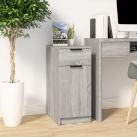 Desk Cabinet Grey Sonoma 33.5x50x75 cm Engineered Wood