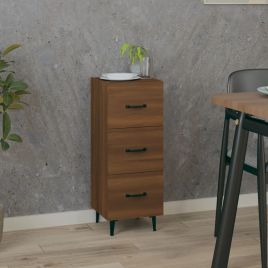 Sideboard Brown oak 34.5x34x90 cm Engineered Wood