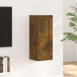 Hanging Cabinet Smoked Oak 35x34x90 cm Engineered Wood
