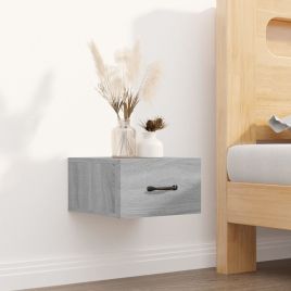 Wall Mounted Bedside Cabinet Grey Sonoma 35x35x20cm - Faye
