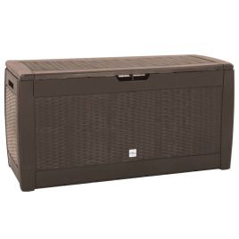 Garden Storage Box Brown 119x48x60 cm PP