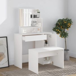 Dressing Table Set White 86.5x35x136cm
