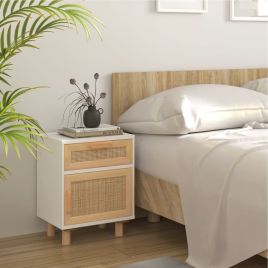 Bedside Table - Venetia Nightstand White 40cm