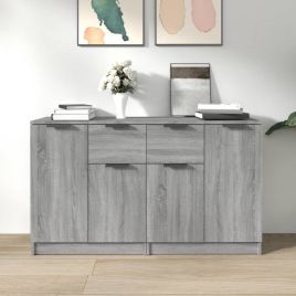 Sideboards 2 Pieces Grey Sonoma 60x30x70 cm Engineered Wood