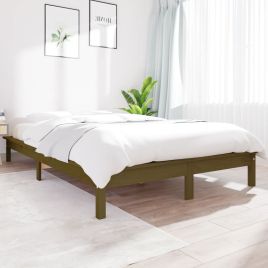 Bed Frame Honey Brown 160x200 cm Solid Wood Pine