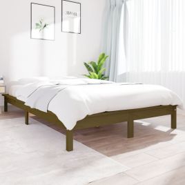 Bed Frame Honey Brown 180x200 cm Super King Size Solid Wood Pine