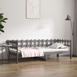 Day Bed Grey 80x200 cm Solid Wood Pine