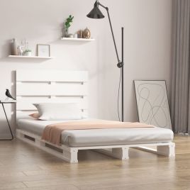 Bed Frame White 90x200cm Solid Wood Pine