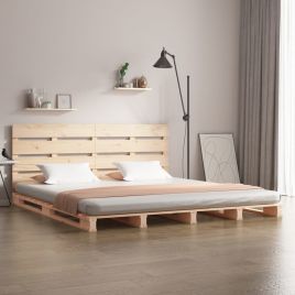 Bed Frame 180x200cm Solid Wood Pine Super King Size