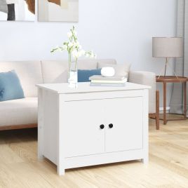 Coffee Table White 71x49x55 cm Solid Wood Pine