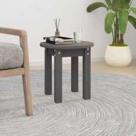 Coffee Table Grey Ã˜ 35x35 cm Solid Wood Pine