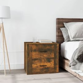 Bedside Table - BETHEL Sam Nightstand Smoked Oak 50cm