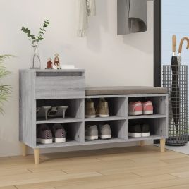 Shoe Cabinet Grey Sonoma 102x36x60 cm Engineered Wood